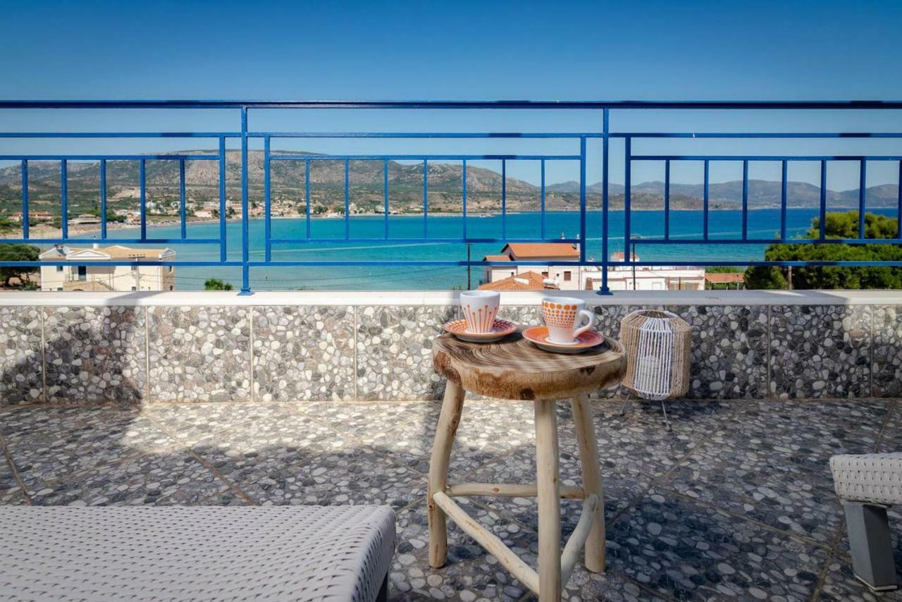 Seaview Flat Steps To The Beach Karavostasi  Bagian luar foto