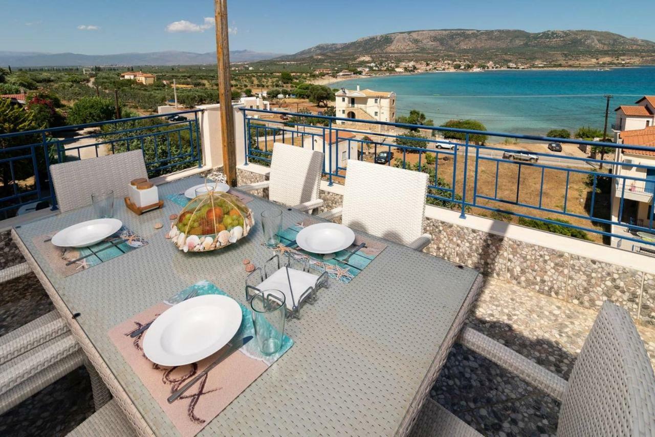 Seaview Flat Steps To The Beach Karavostasi  Bagian luar foto