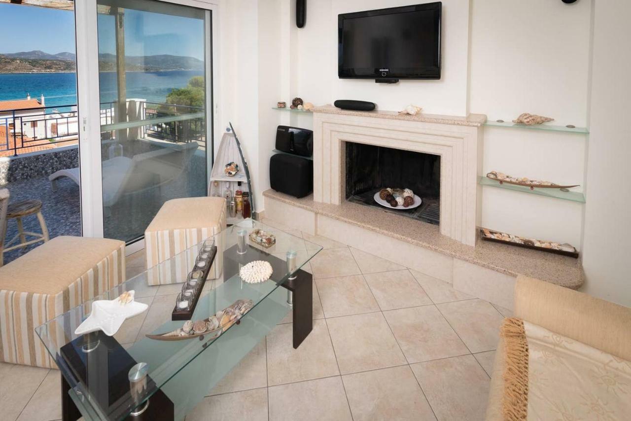 Seaview Flat Steps To The Beach Karavostasi  Bagian luar foto