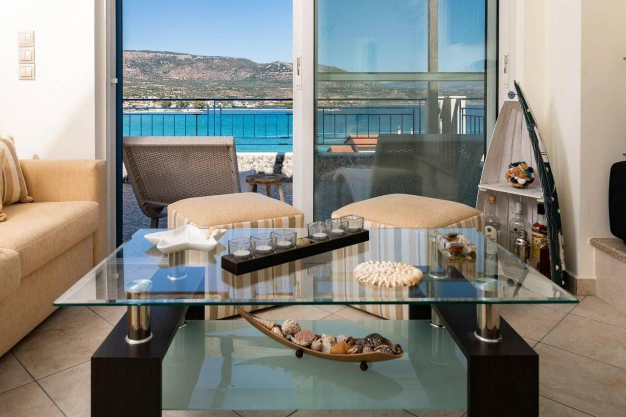 Seaview Flat Steps To The Beach Karavostasi  Bagian luar foto