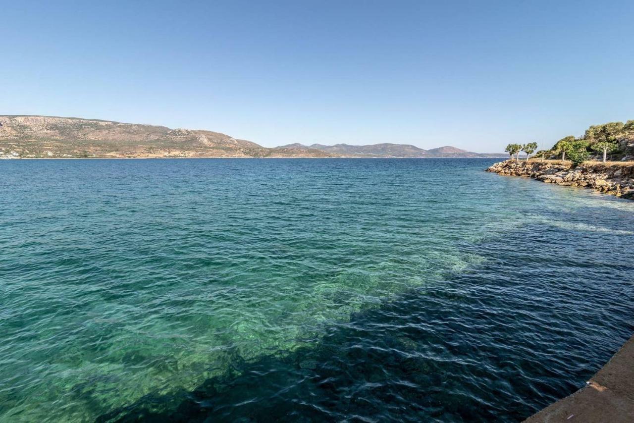 Seaview Flat Steps To The Beach Karavostasi  Bagian luar foto